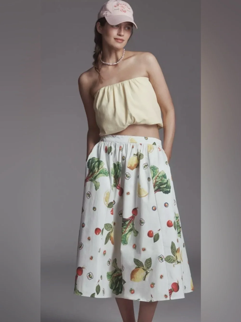 NWT The Jacie Poplin Printed Midi Skirt by Maeve - Anthropologie size Small - Picture 2 of 7